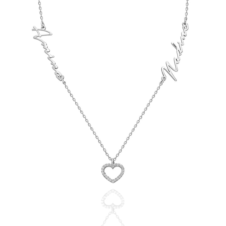 2er Namenskette Herz - SHAHDIA