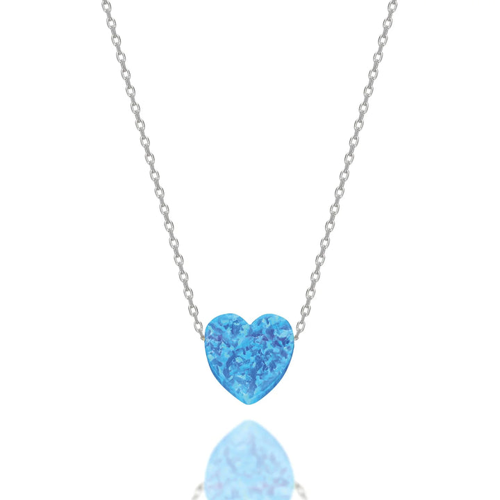 Opal Heart Necklace